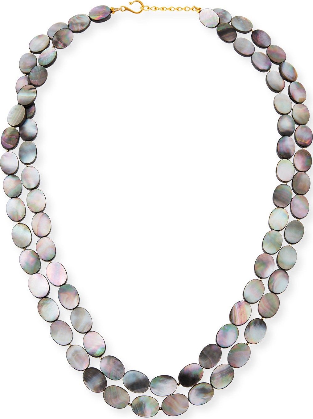 Dina Mackney Black Mother-of-Pearl Double-Strand Necklace