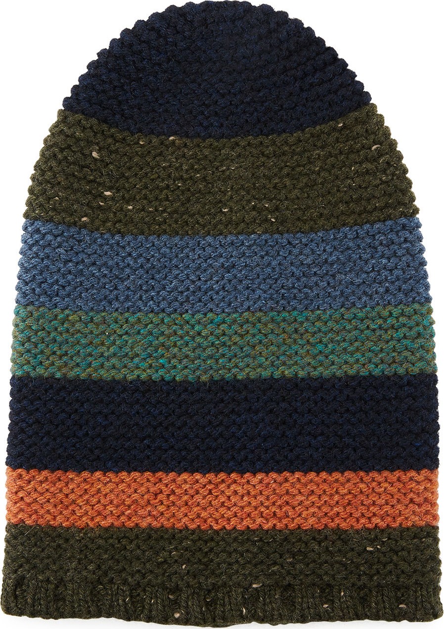 Loro Piana Darlington Colorblock Knit Beanie Hat