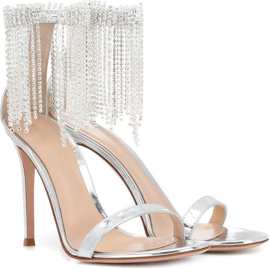 Gianvito Rossi Jasmine 105 metallic leather sandals