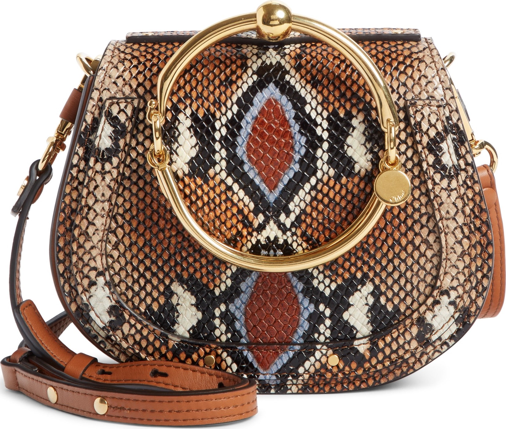 Chloe Small Nile Python Embossed Leather Crossbody Bag