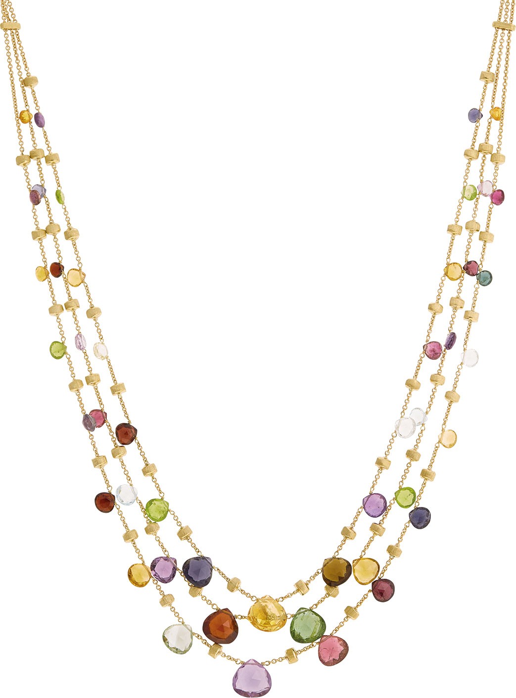 Marco Bicego Paradise Graduated Three-Strand Necklace