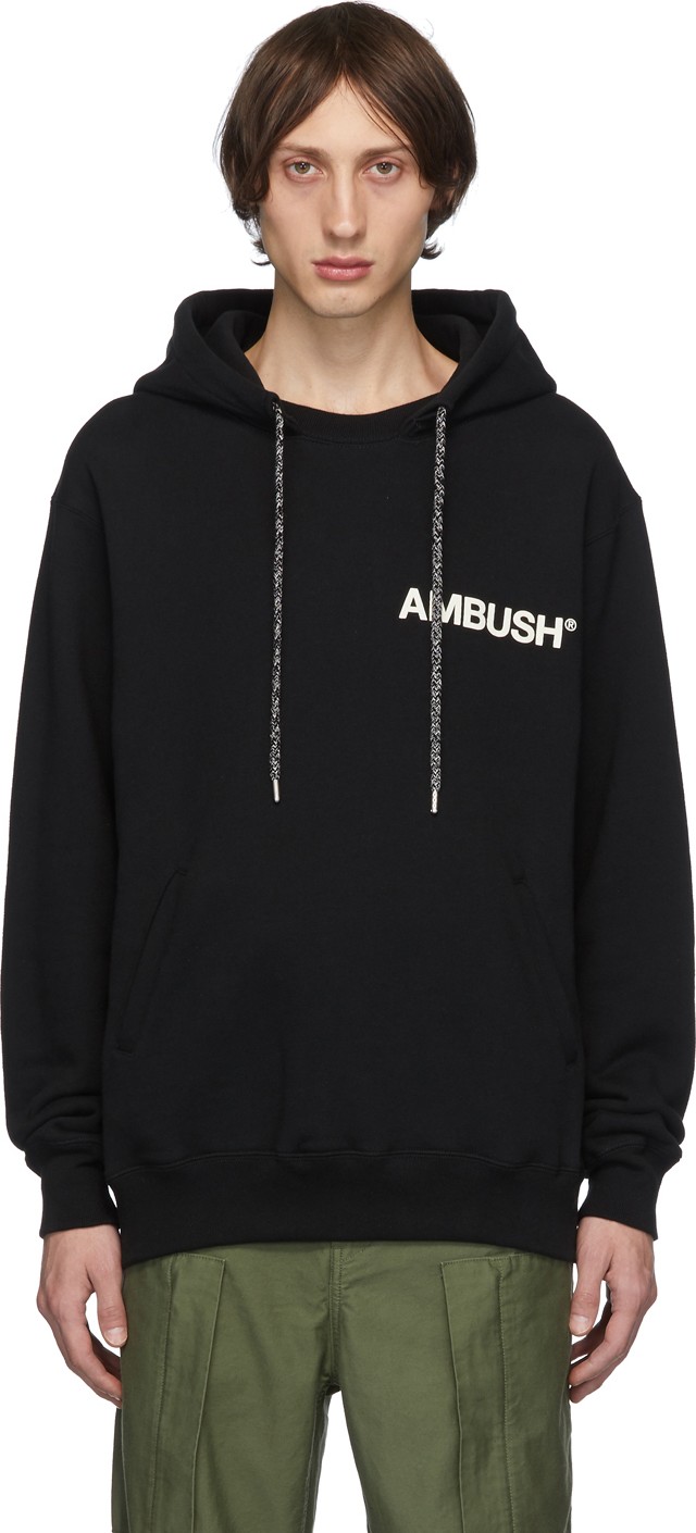 Ambush SSENSE Exclusive Black Logo Hoodie