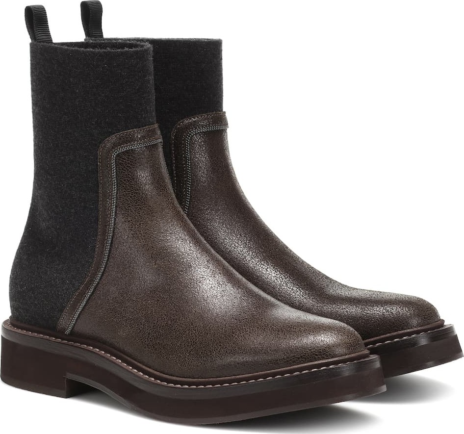 Brunello Cucinelli Leather ankle boots