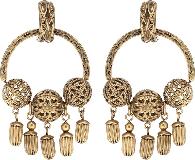 Saint Laurent Large charm hoop earrings Saint Laurent Large charm hoop earrings