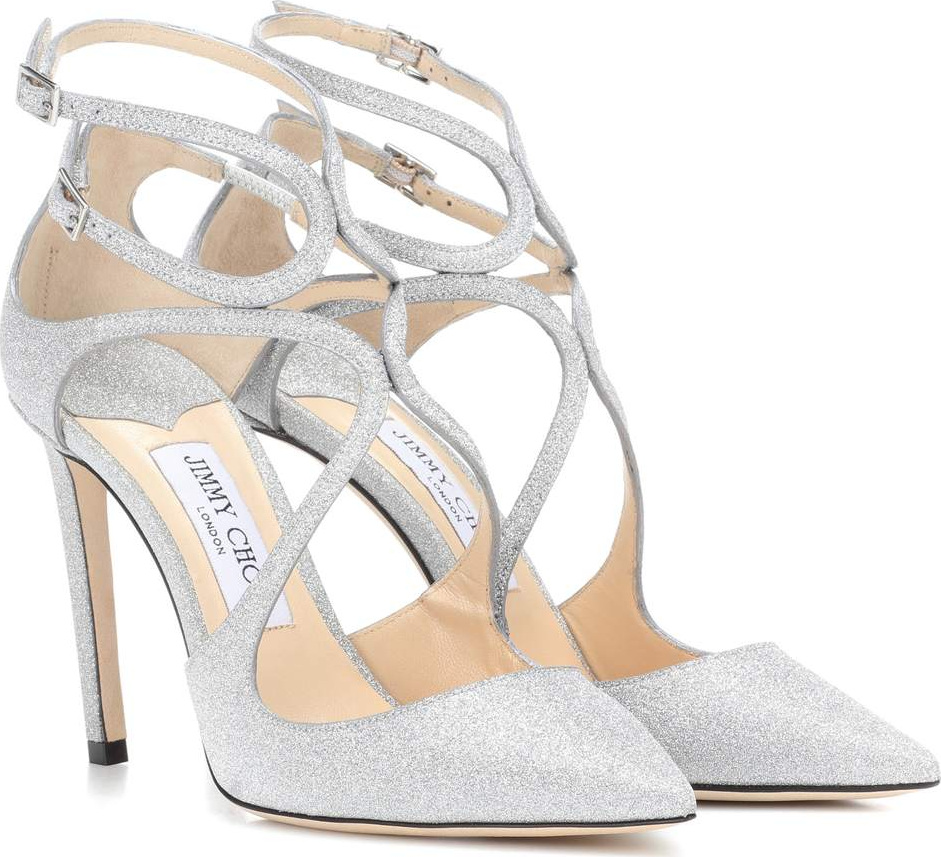 Jimmy Choo Lancer 100 glitter pumps