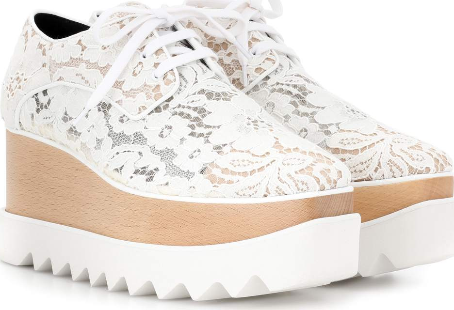 Stella McCartney Elyse lace platform brogues