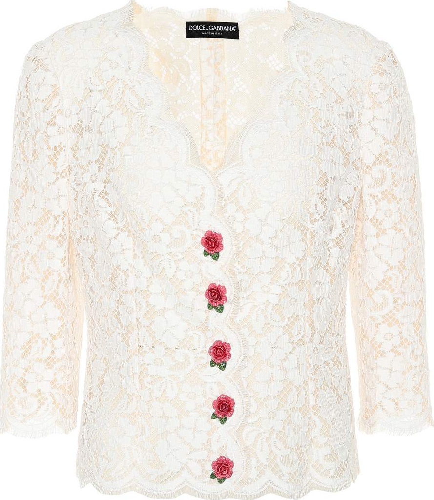 Dolce & Gabbana Embellished lace blouse