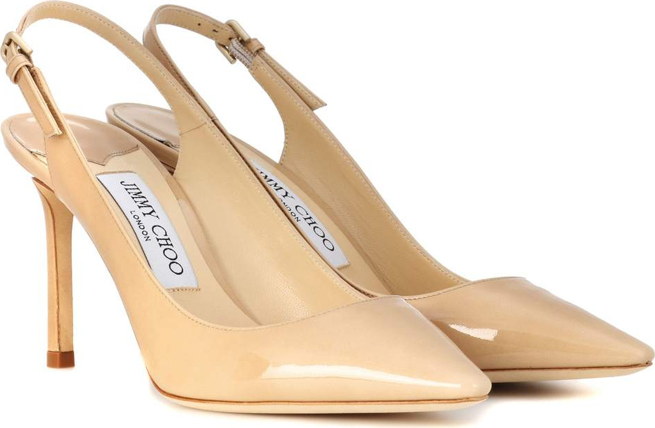 Jimmy Choo Erin 85 leather slingback pumps