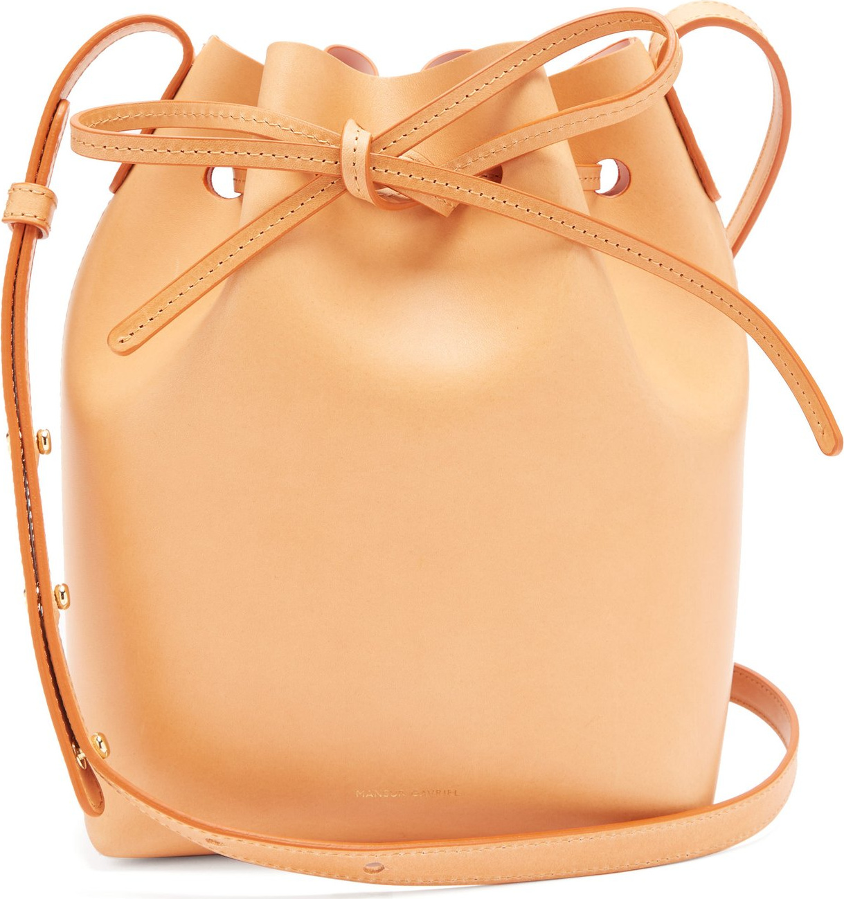 Mansur Gavriel Pink-lined Mini leather bucket bag
