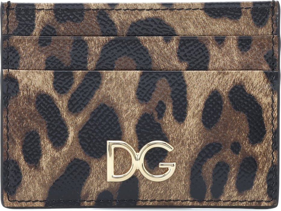 Dolce & Gabbana Leopard-print leather card holder