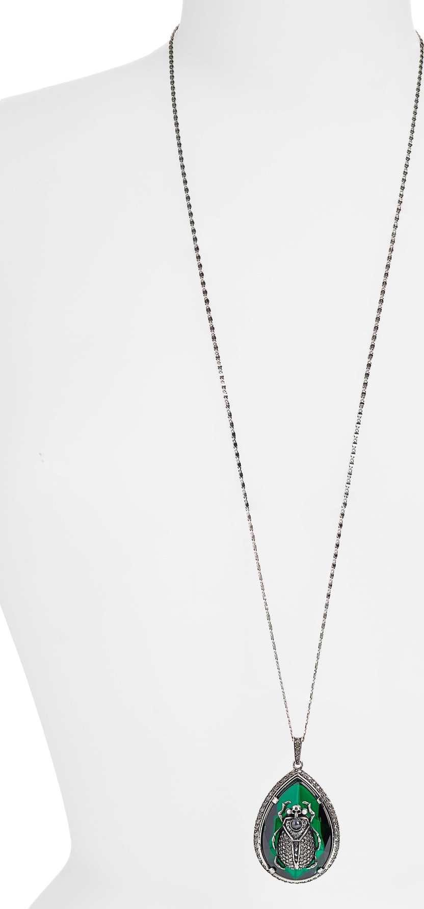 Alexander McQueen Long Beetle Pendant Necklace