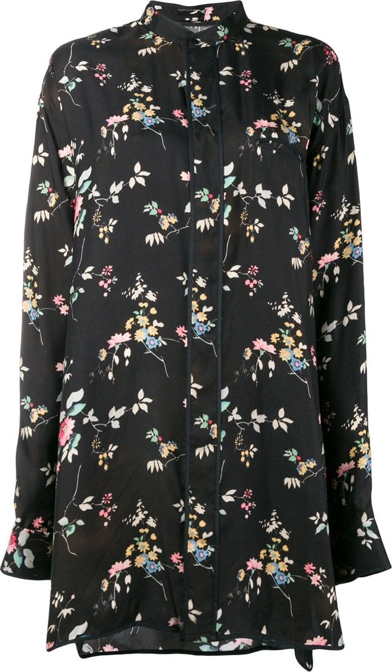Haider Ackermann floral long-sleeve shirt