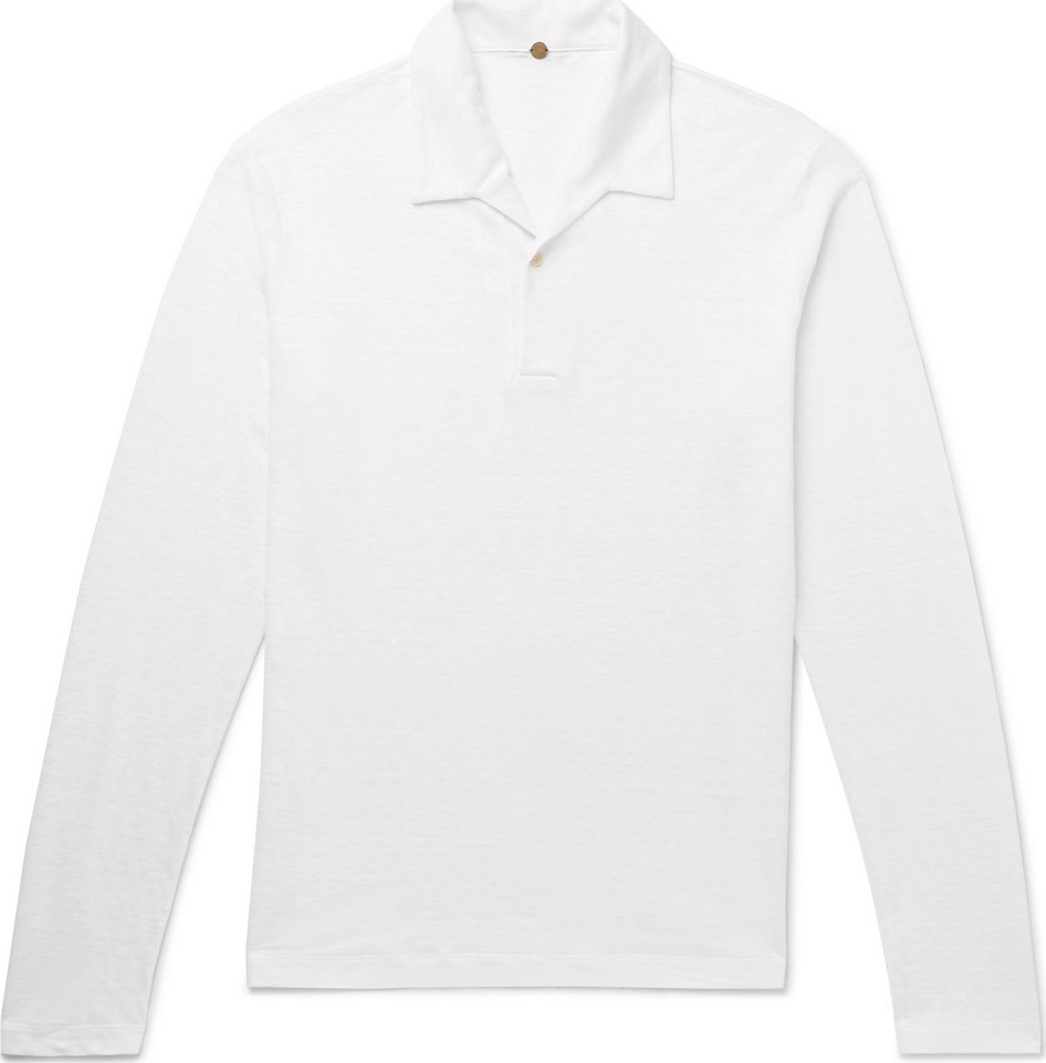 Caruso Slub Linen Polo Shirt