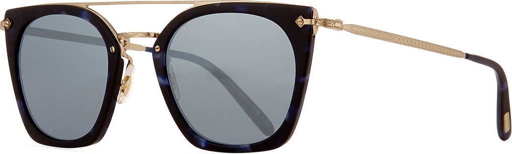 Oliver Peoples Dacette Mirrored Cat-Eye Sunglasses, Black