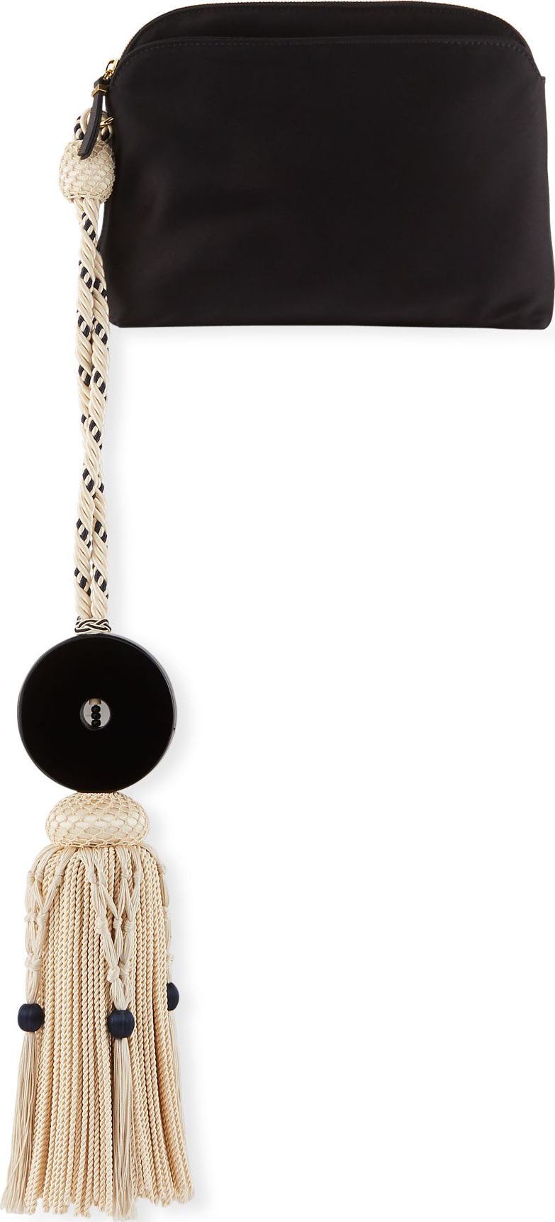 THE ROW Large Satin Tassel Wristlet Clutch Bag