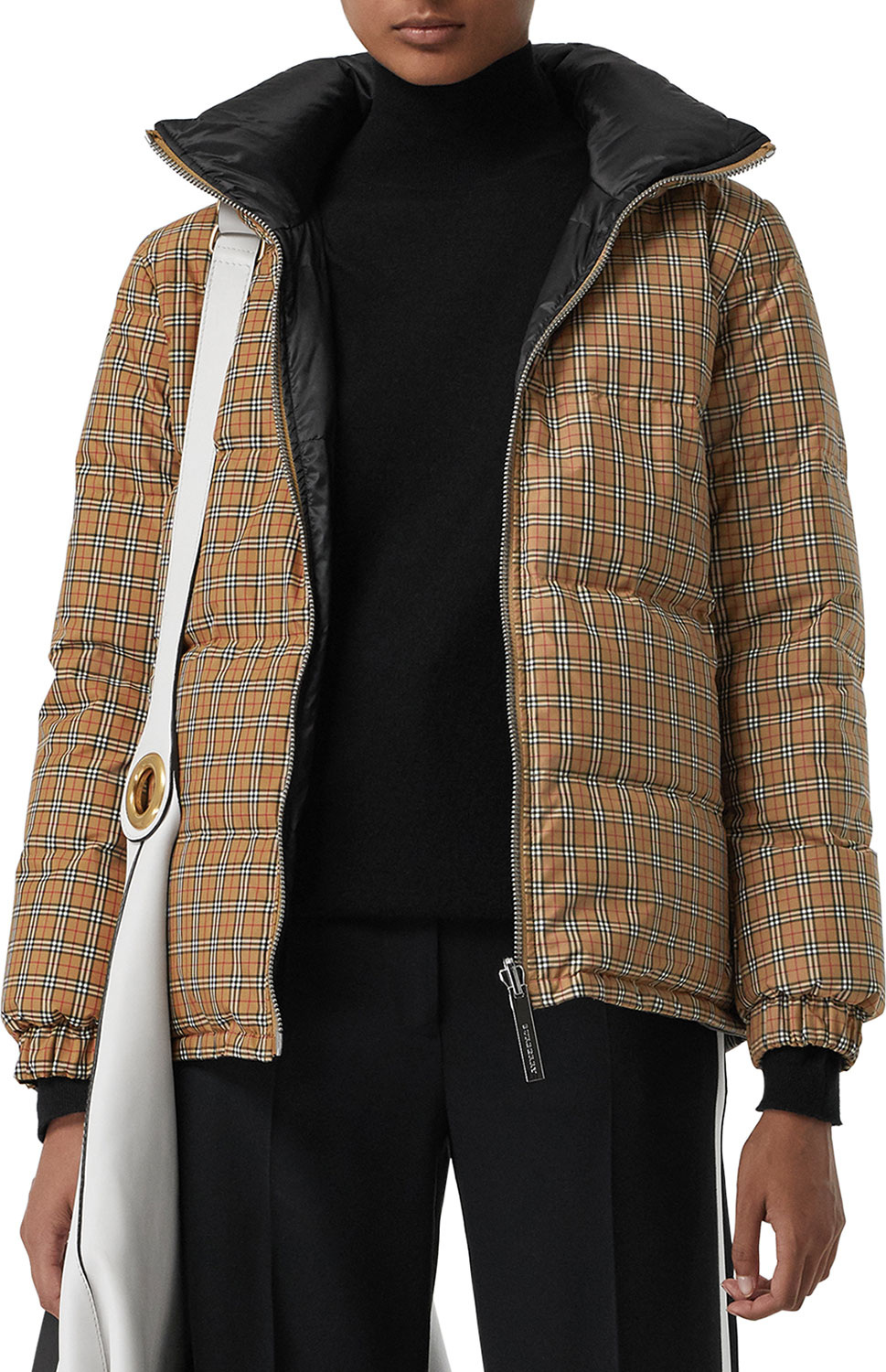 Burberry London England Reversible Check Puffer Jacket