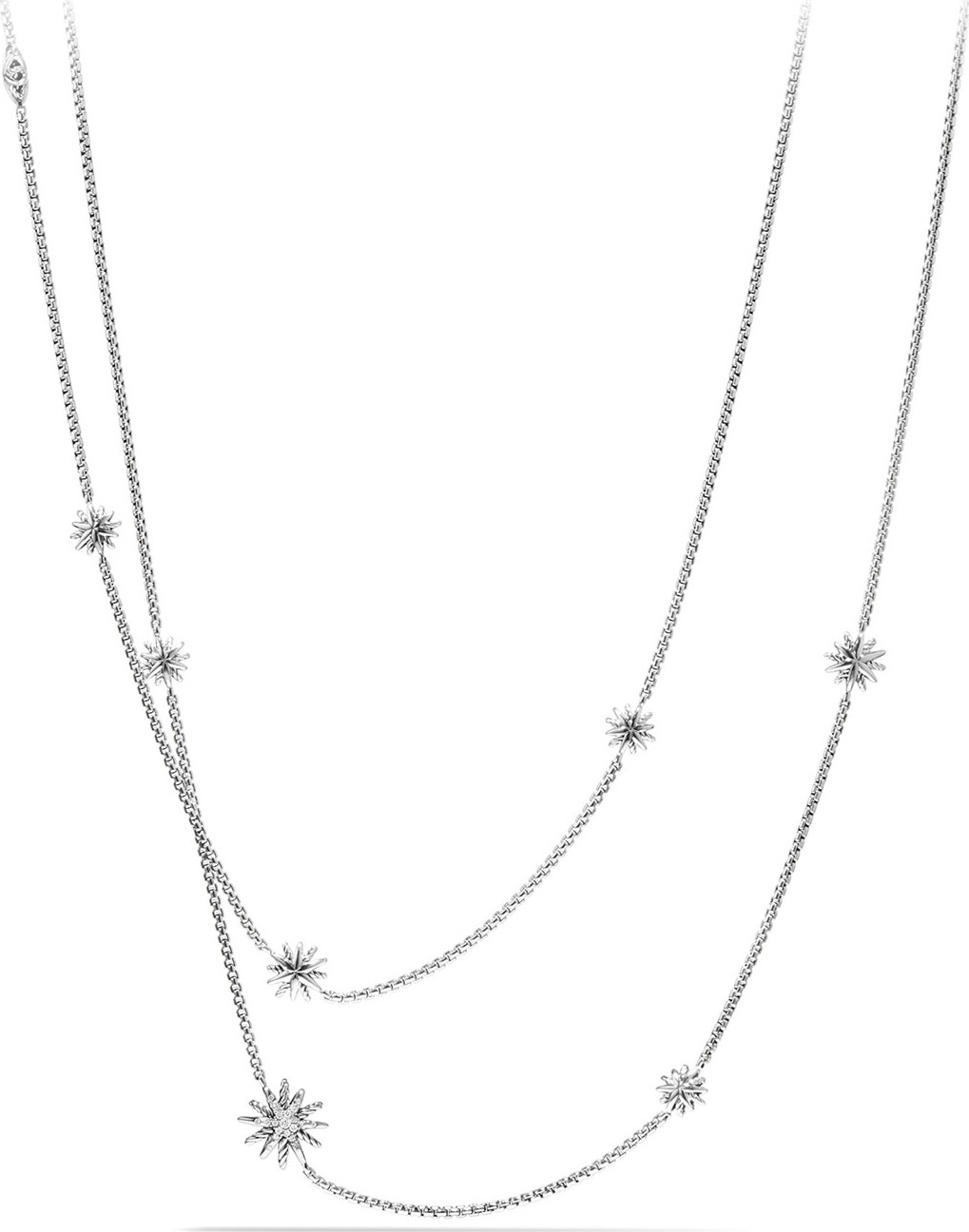 David Yurman Starburst Station Necklace with Diamonds, 36"