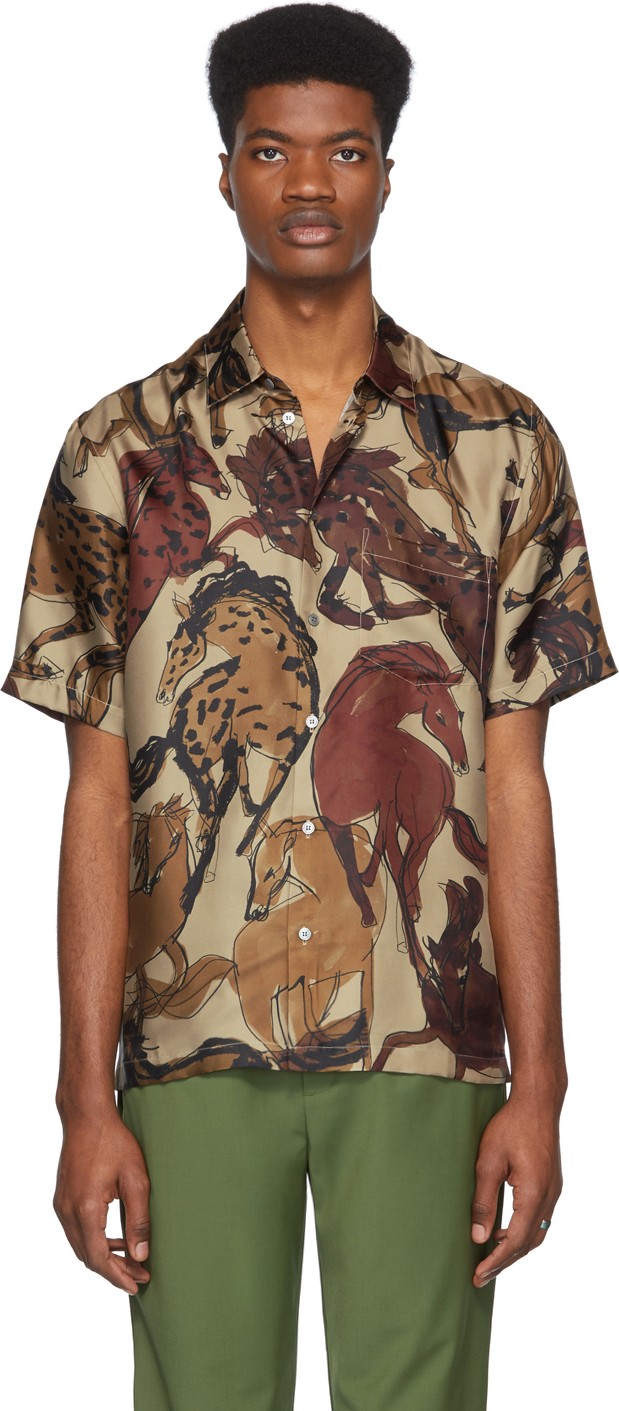 Stella McCartney Beige Ricardo Short Sleeve Shirt