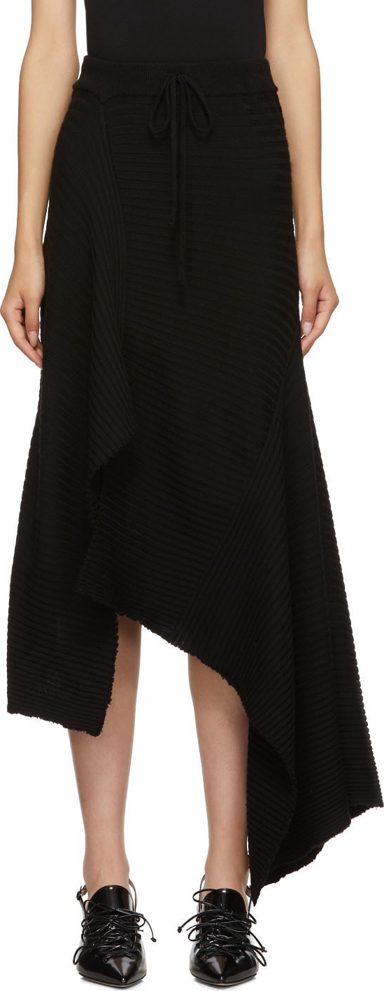 Marques'Almeida Black Draped Skirt