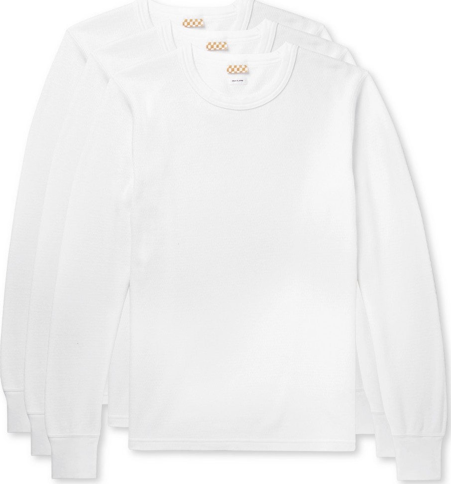 Visvim Three-Pack Waffle-Knit Cotton T-shirts Visvim Three-Pack Waffle-Knit Cotton T-shirts