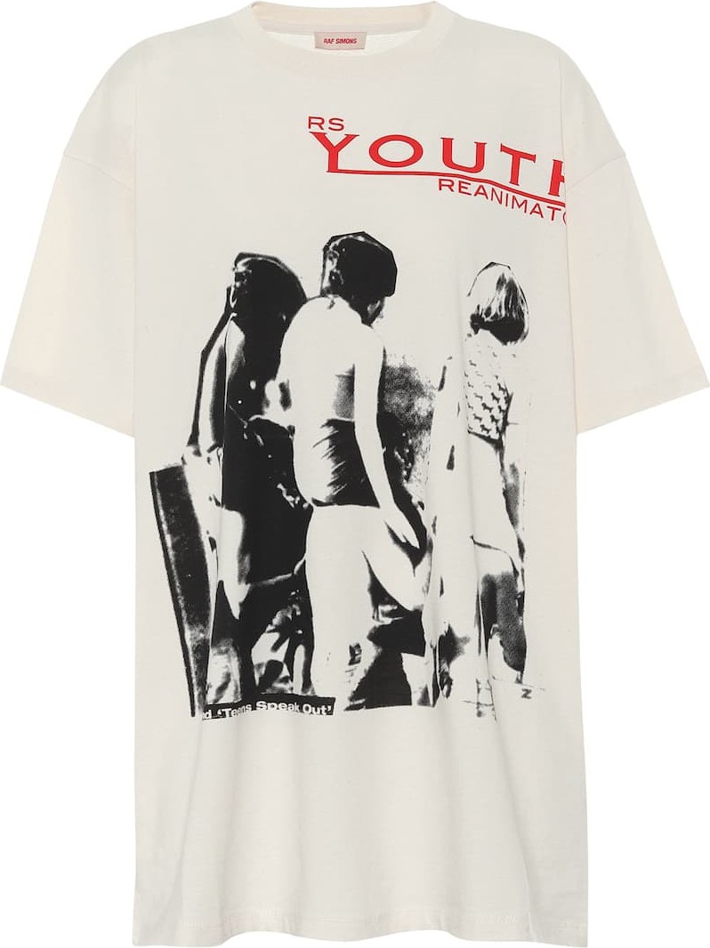 Raf Simons Printed cotton-jersey T-shirt