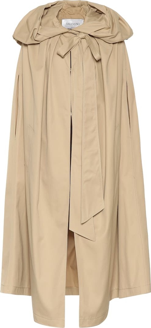 Valentino Cotton-blend gabardine cape