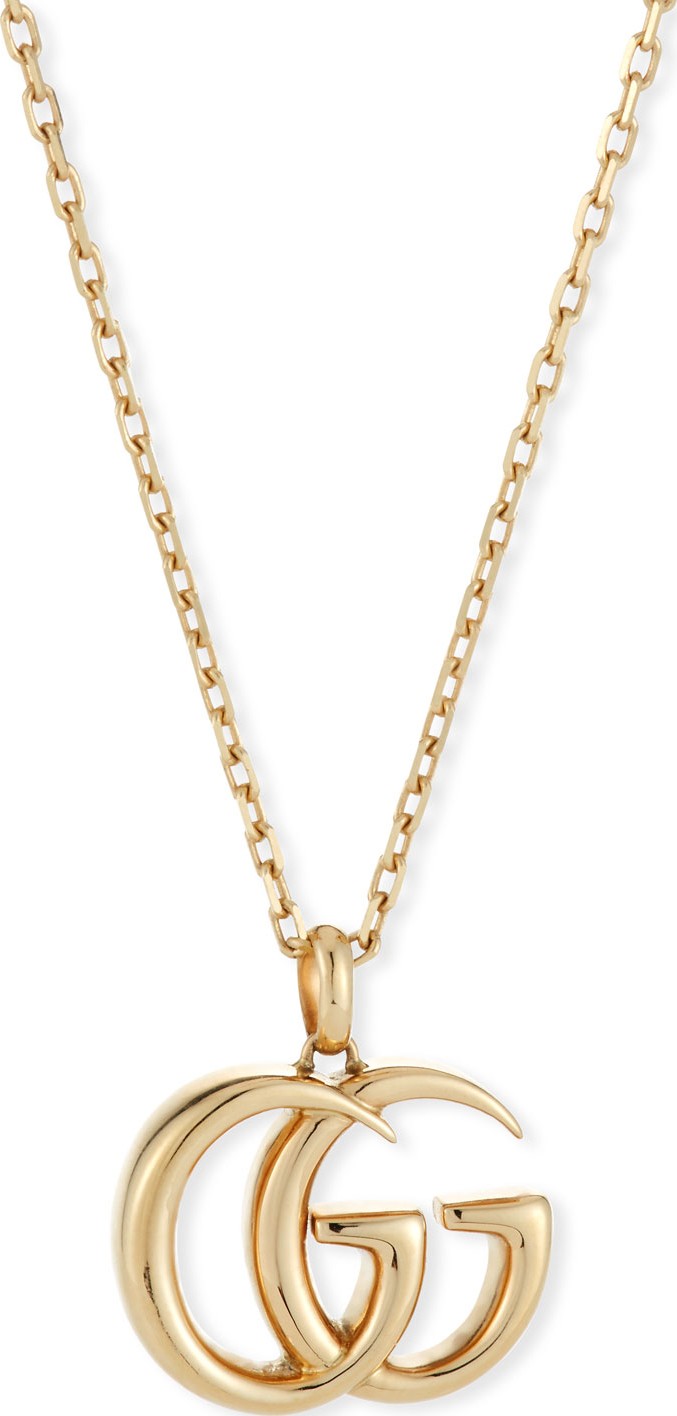 Gucci 18k Gold Running G Pendant Necklace