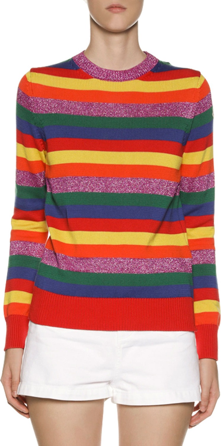 Moncler Metallic Striped Sweater
