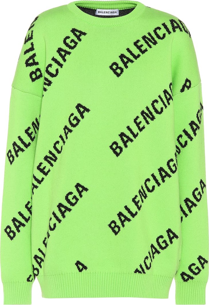 Balenciaga Intarsia wool-blend sweater
