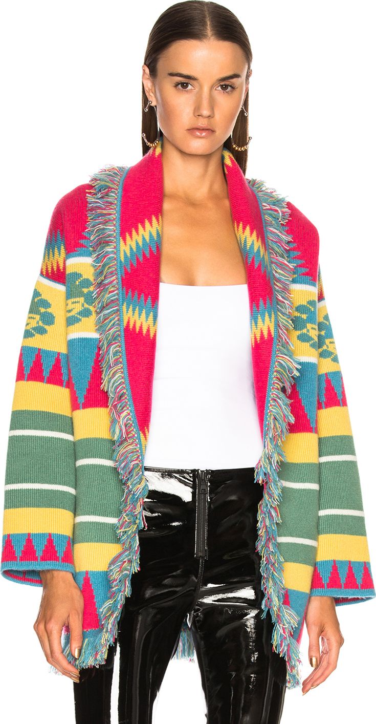 Alanui New Icon Oversized Jacquard Cardigan