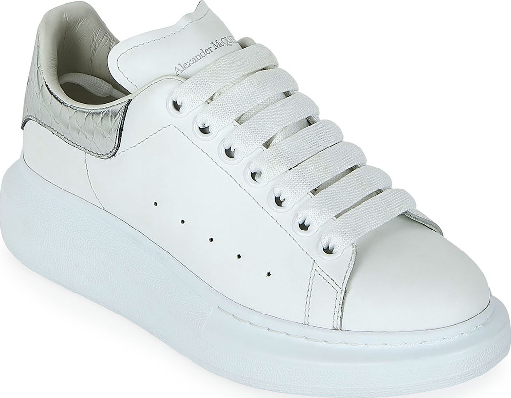 Alexander McQueen Calf Leather Lace-Up Platform Sneakers