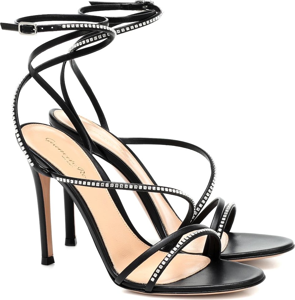 Gianvito Rossi Embellished leather sandals