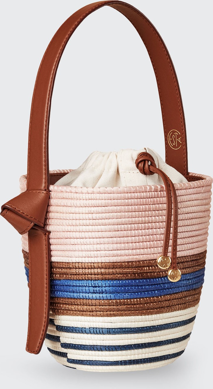 Cesta Collective Multi-Stripe Half Breton Bucket Bag