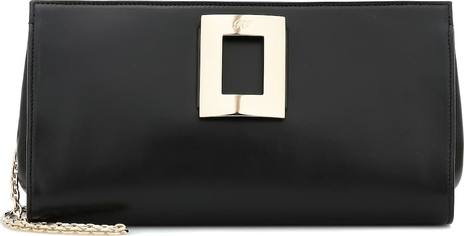 Roger Vivier Soft Vivier leather clutch