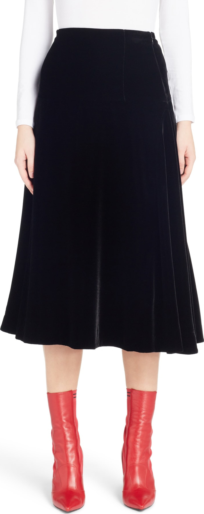 Fendi Velvet Midi Skirt