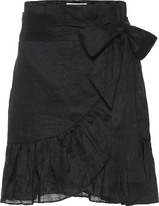 Isabel Marant Etoile Ruffled linen miniskirt