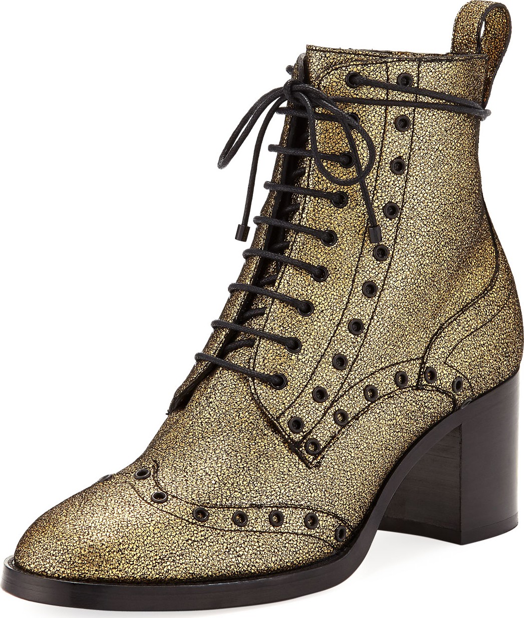 Jimmy Choo Hanah Crackled Leather Booties