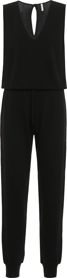 Lanston V-neck cotton-blend jumpsuit