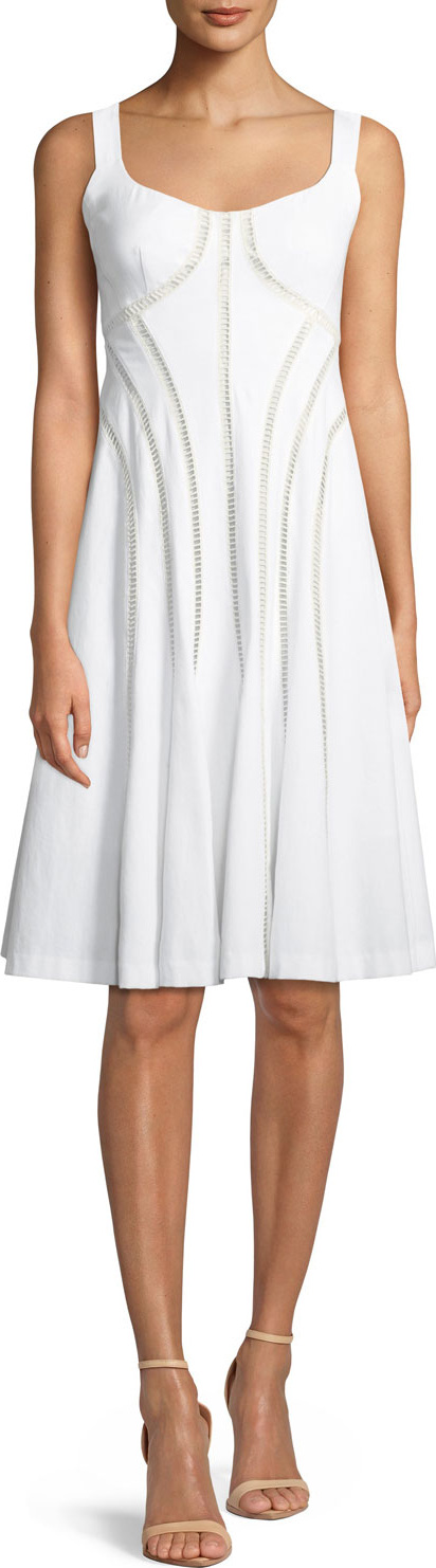 Nanette Lepore Destination Scoop-Neck Ladder-Detail Dress