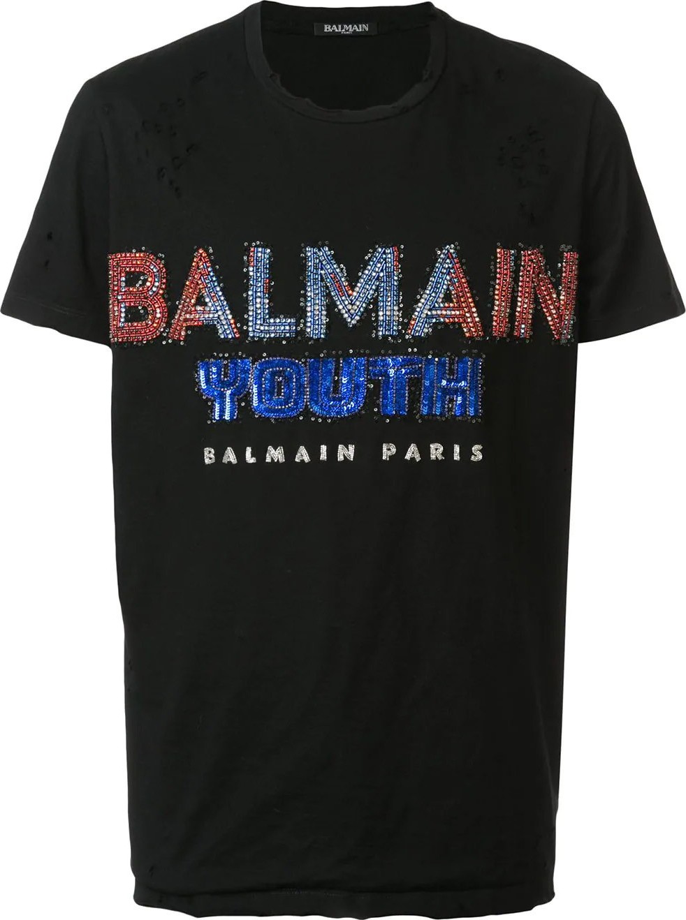 Balmain crystal-embellished T-shirt