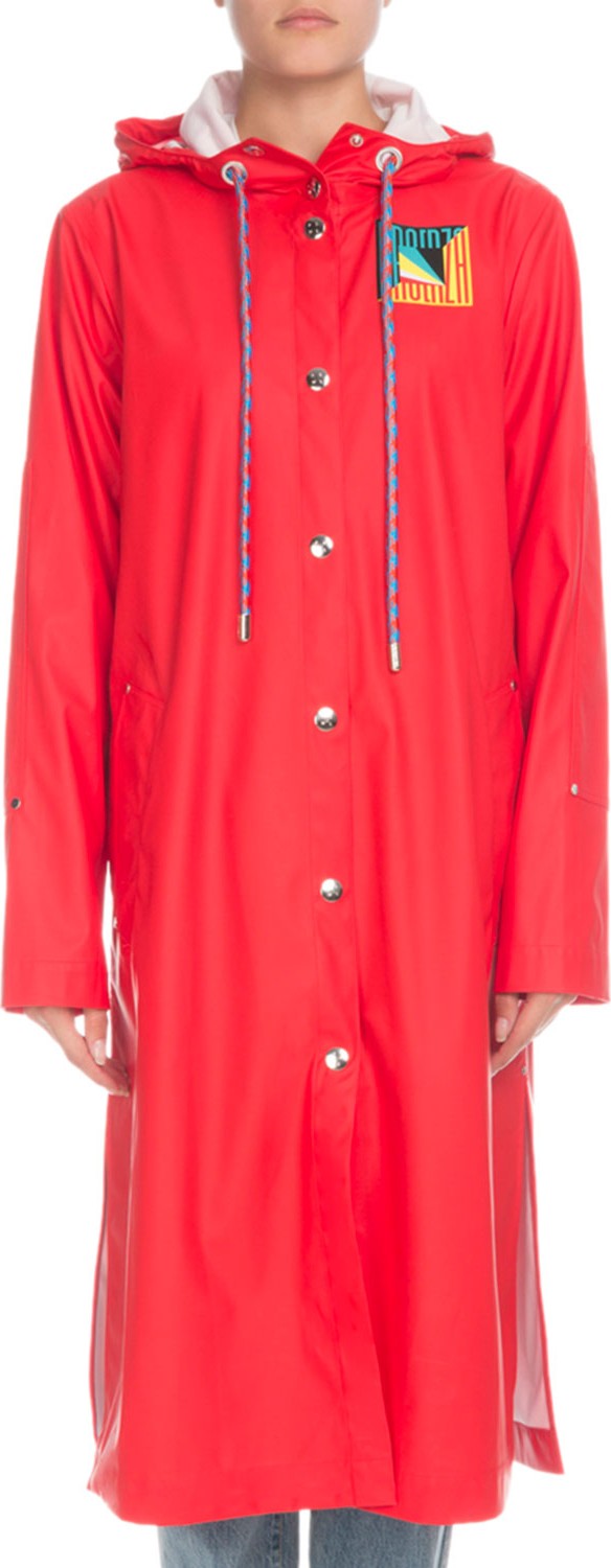 Proenza Schouler PSWL Hooded Snap-Front Long Raincoat