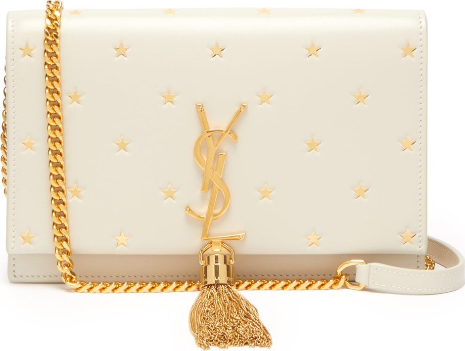 Saint Laurent Kate inlaid-star leather cross-body bag
