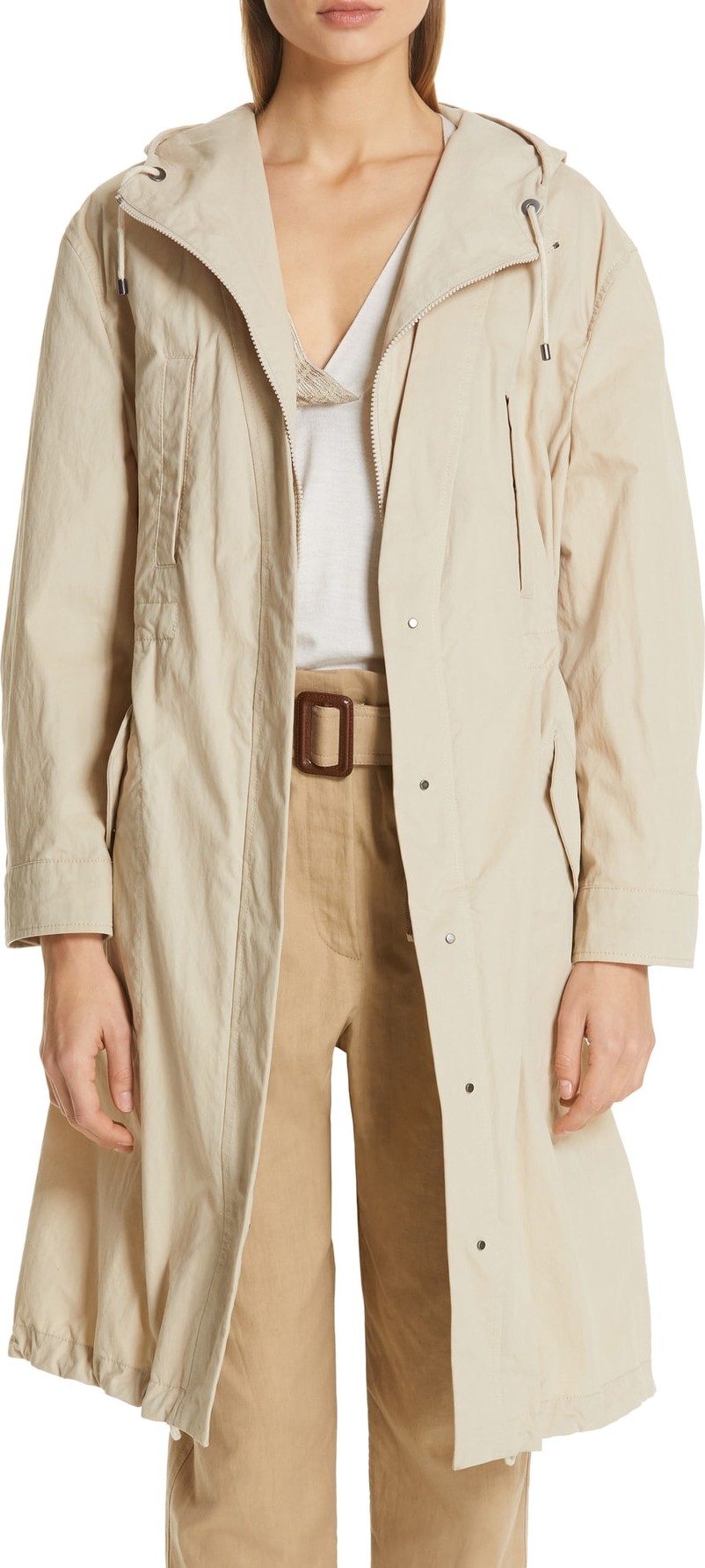 Brunello Cucinelli Cotton & Nylon Hooded Anorak
