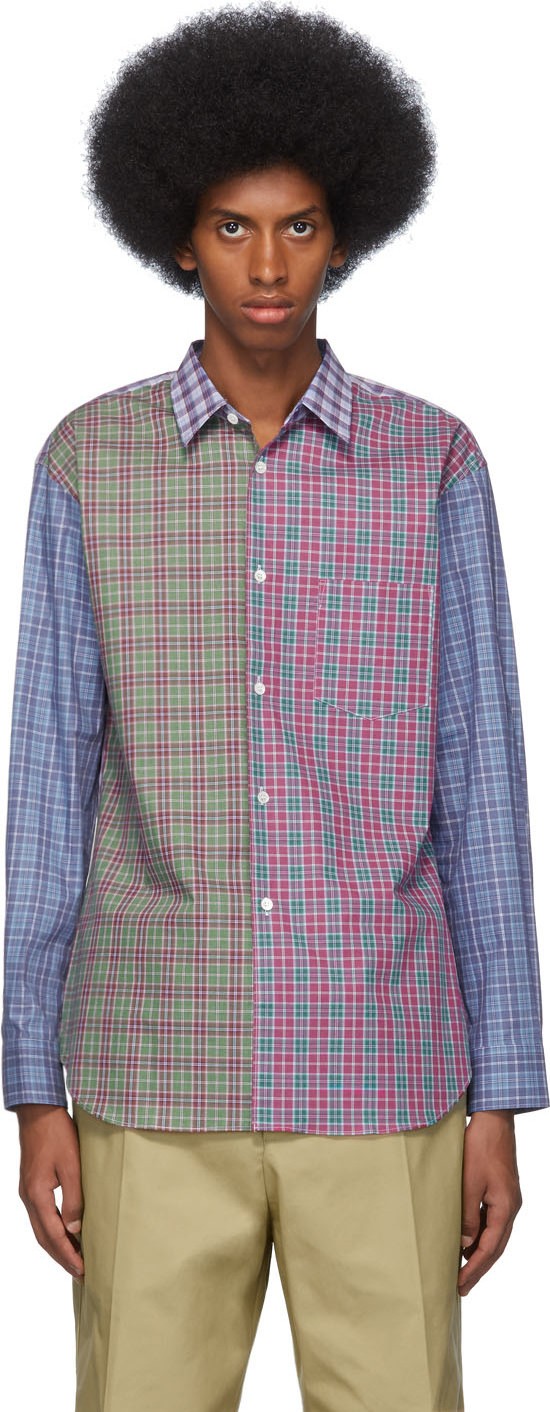 Comme Des Garcons Multicolor Cotton Poplin Check Shirt
