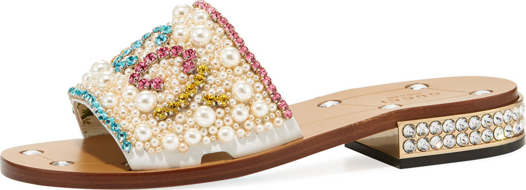 Gucci Guccy Jeweled Sandals