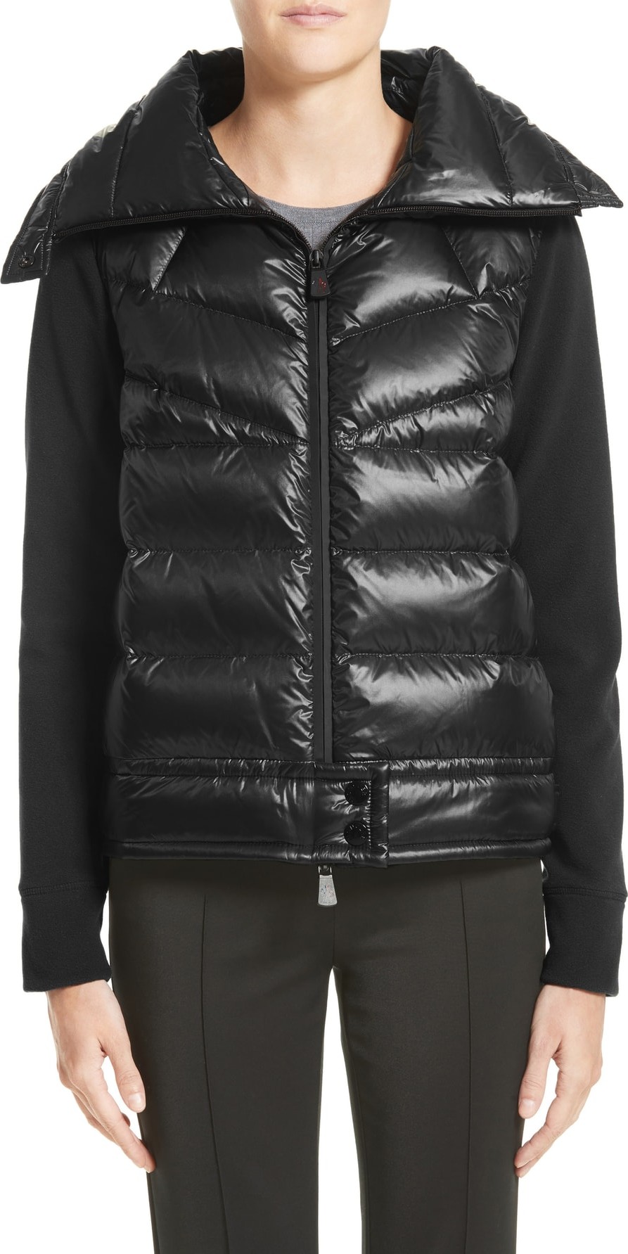 Moncler Quilted Down Front Cardigan