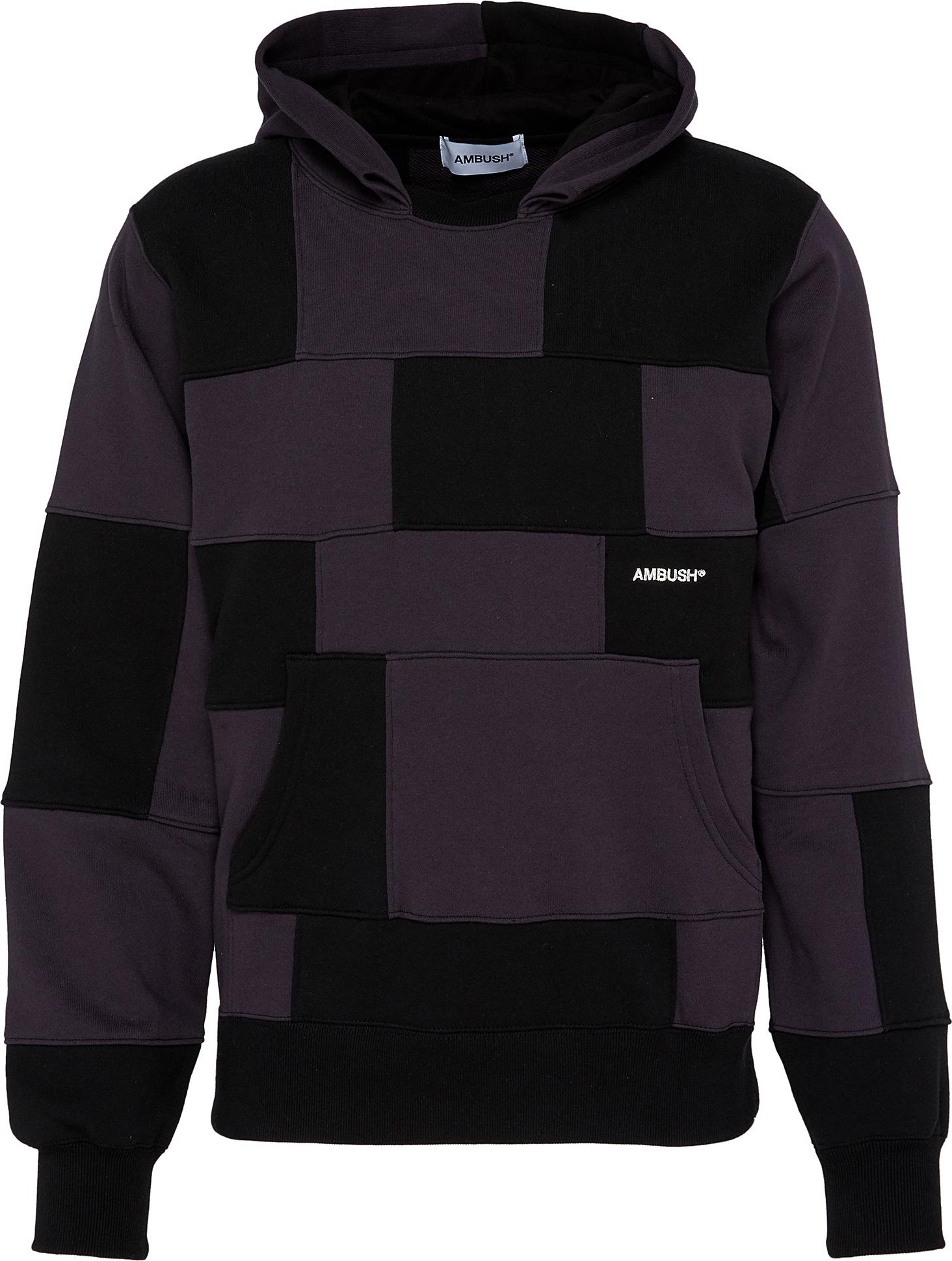 Ambush Panelled logo embroidered hoodie