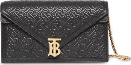 Burberry London England Small Quilted Monogram TB Envelope Clutch