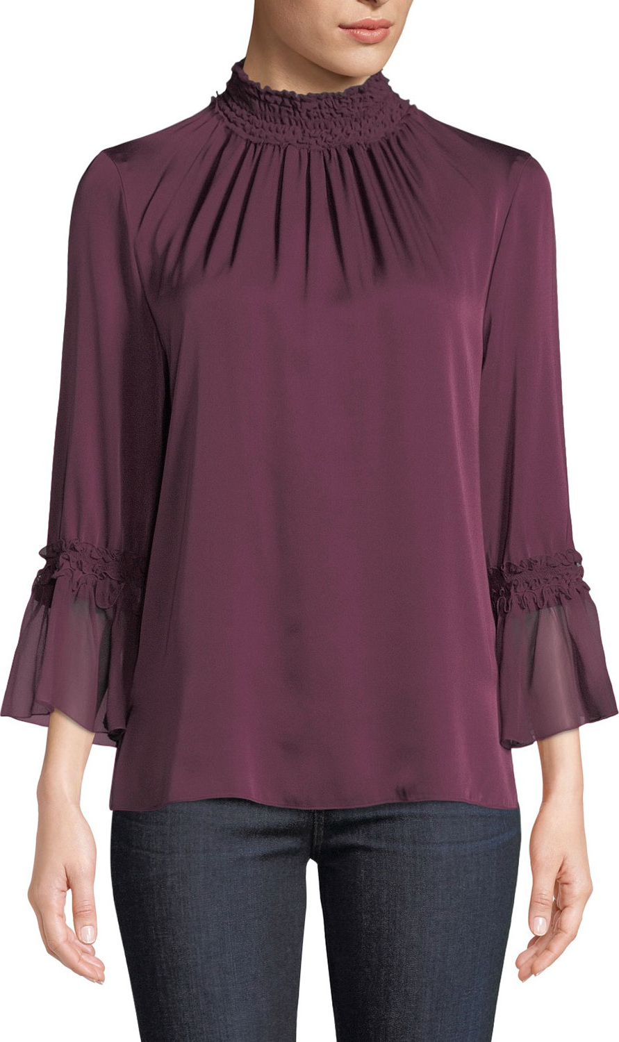 KOBI HALPERIN Nadia Stretch-Silk Blouse