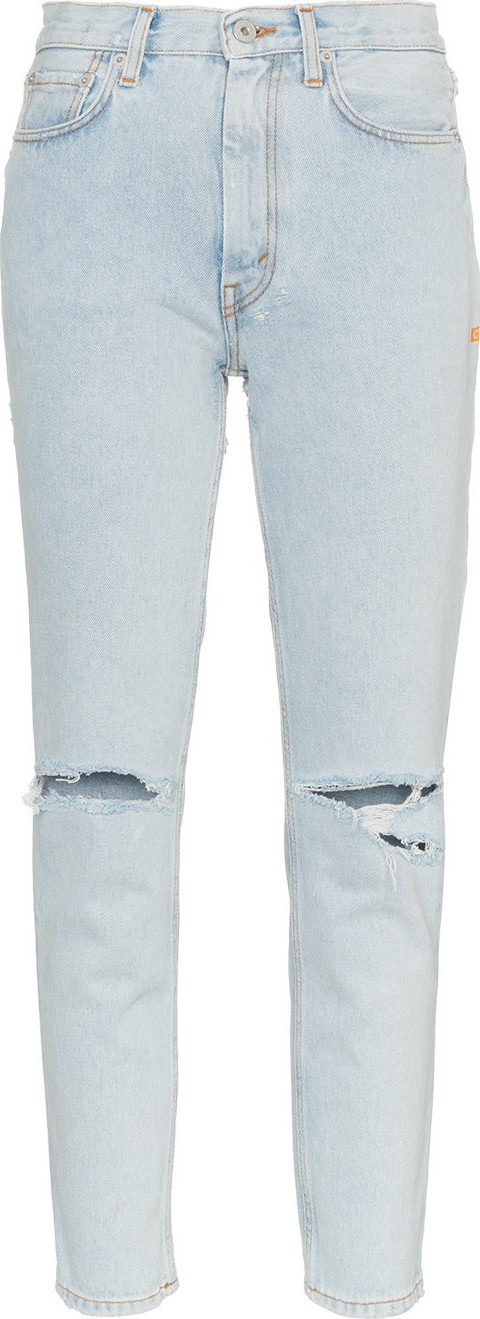 Heron Preston bleach distressed jeans